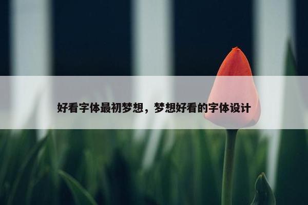 好看字体最初梦想，梦想好看的字体设计