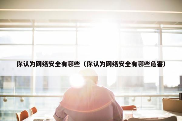 你认为网络安全有哪些（你认为网络安全有哪些危害）