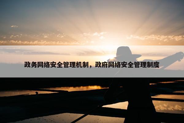 政务网络安全管理机制，政府网络安全管理制度