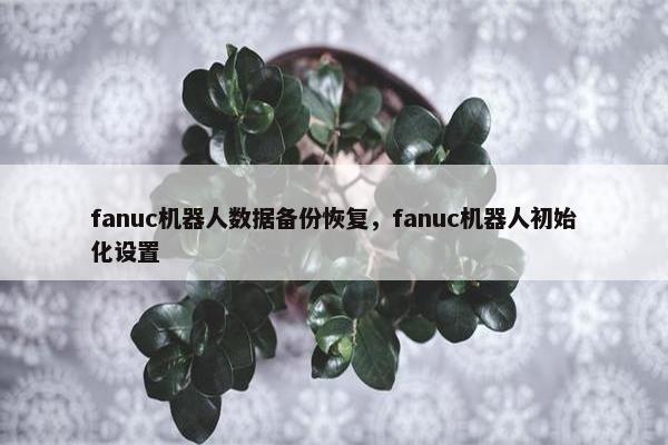 fanuc机器人数据备份恢复，fanuc机器人初始化设置