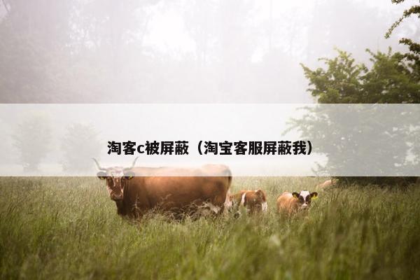 淘客c被屏蔽（淘宝客服屏蔽我）
