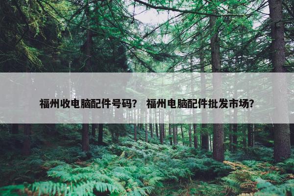 福州收电脑配件号码？ 福州电脑配件批发市场？