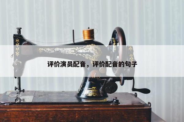 评价演员配音，评价配音的句子