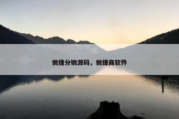 微捷分销源码，微捷商软件