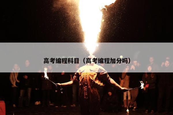 高考编程科目（高考编程加分吗）