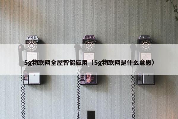 5g物联网全屋智能应用（5g物联网是什么意思）