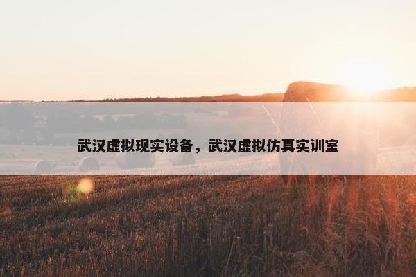 武汉虚拟现实设备，武汉虚拟仿真实训室