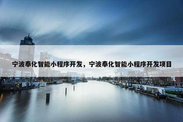 宁波奉化智能小程序开发，宁波奉化智能小程序开发项目