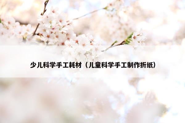 少儿科学手工耗材（儿童科学手工制作折纸）