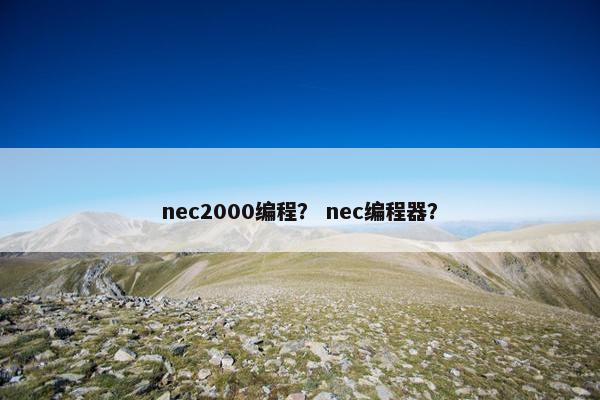 nec2000编程？ nec编程器？