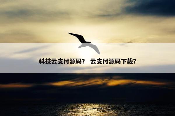 科技云支付源码？ 云支付源码下载？