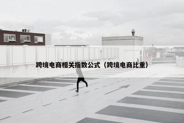 跨境电商相关指数公式（跨境电商比重）