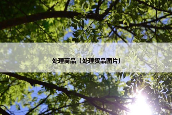 处理商品（处理货品图片）