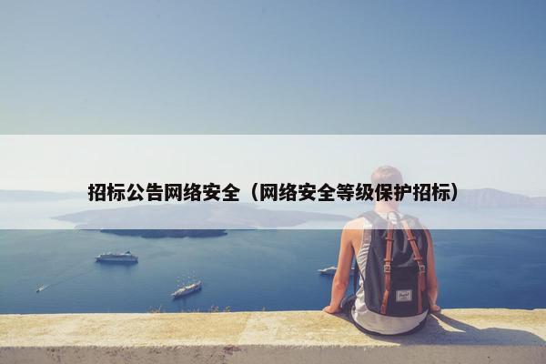 招标公告网络安全（网络安全等级保护招标）