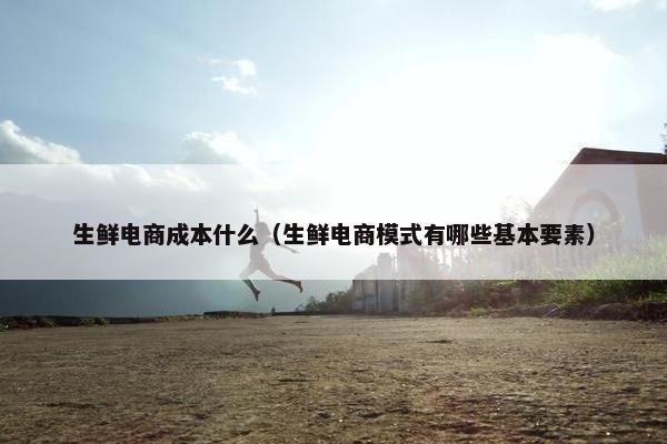 生鲜电商成本什么（生鲜电商模式有哪些基本要素）