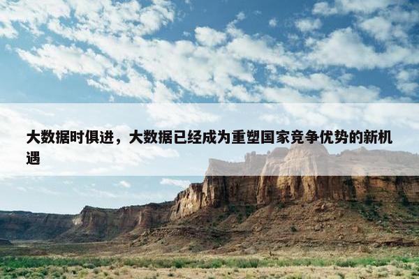 大数据时俱进，大数据已经成为重塑国家竞争优势的新机遇