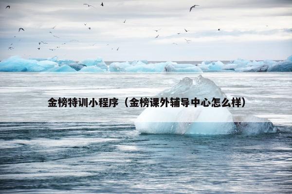 金榜特训小程序（金榜课外辅导中心怎么样）