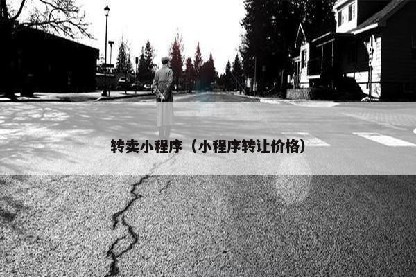 转卖小程序（小程序转让价格）