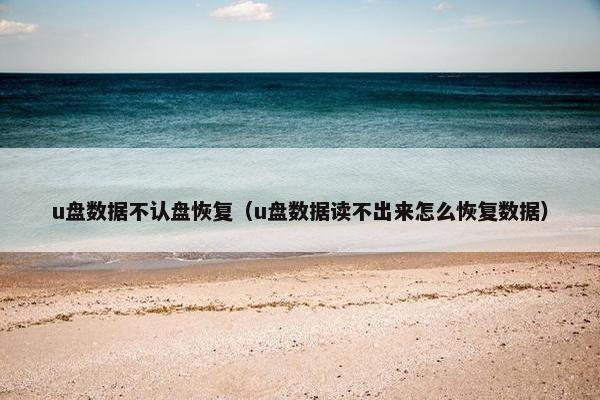 u盘数据不认盘恢复（u盘数据读不出来怎么恢复数据）