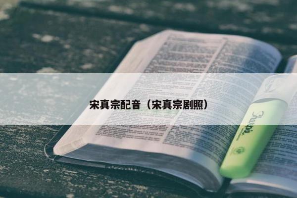 宋真宗配音（宋真宗剧照）