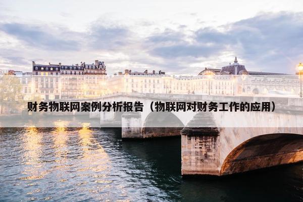 财务物联网案例分析报告（物联网对财务工作的应用）