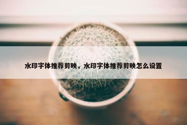 水印字体推荐剪映，水印字体推荐剪映怎么设置