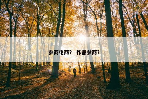 参商电商？ 作品参商？