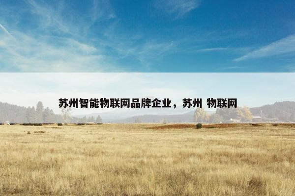 苏州智能物联网品牌企业，苏州 物联网