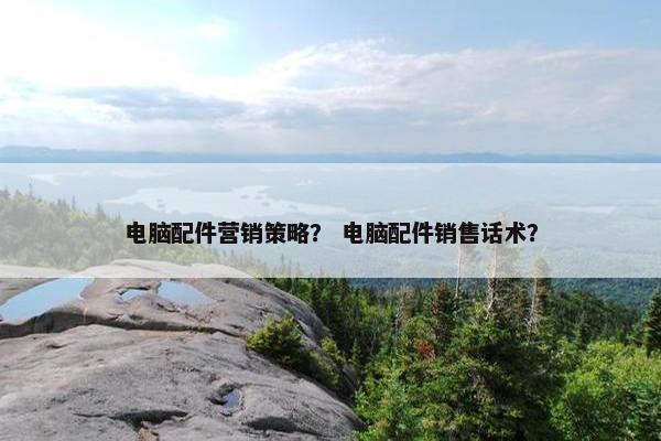 电脑配件营销策略？ 电脑配件销售话术？