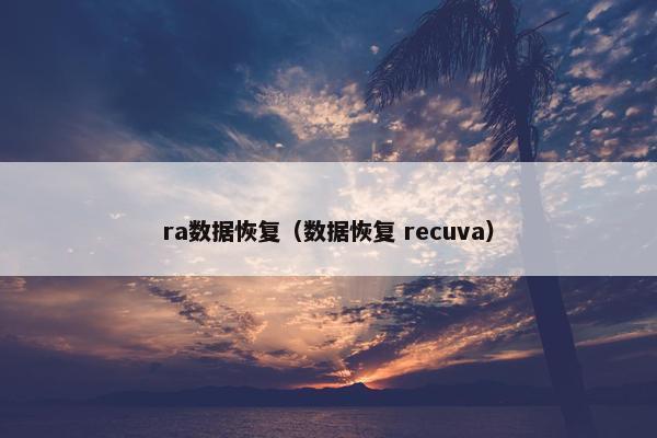ra数据恢复（数据恢复 recuva）