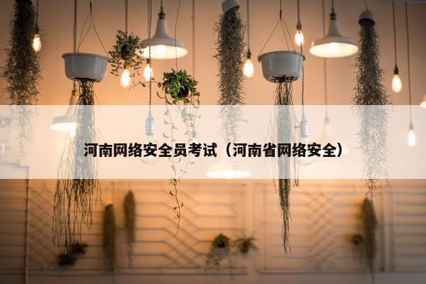 河南网络安全员考试（河南省网络安全）