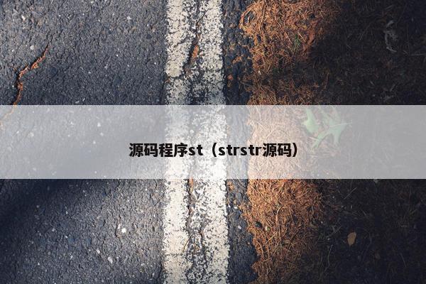 源码程序st（strstr源码）