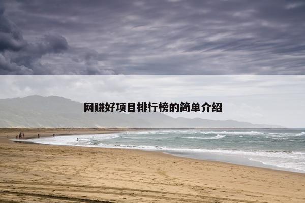 网赚好项目排行榜的简单介绍