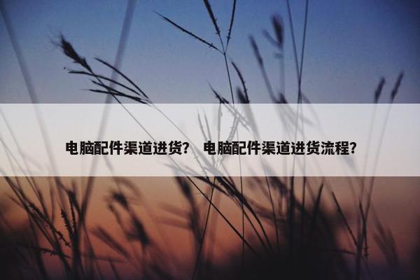 电脑配件渠道进货？ 电脑配件渠道进货流程？