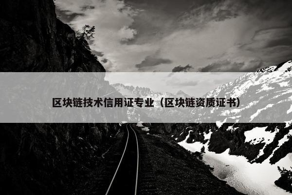 区块链技术信用证专业（区块链资质证书）