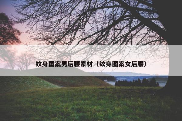 纹身图案男后腰素材（纹身图案女后腰）
