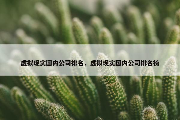 虚拟现实国内公司排名，虚拟现实国内公司排名榜