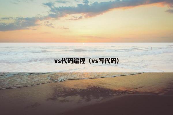 vs代码编程（vs写代码）