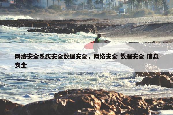 网络安全系统安全数据安全，网络安全 数据安全 信息安全