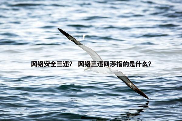 网络安全三违？ 网络三违四涉指的是什么？