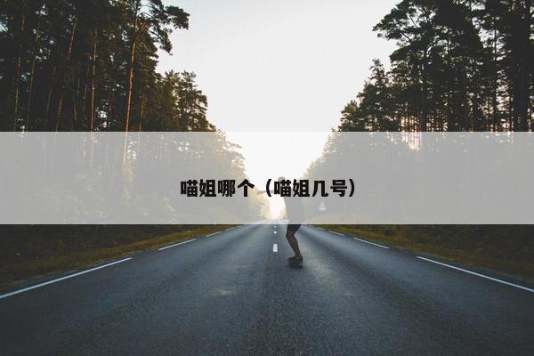 喵姐哪个（喵姐几号）