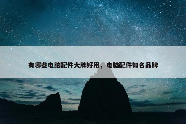 有哪些电脑配件大牌好用，电脑配件知名品牌