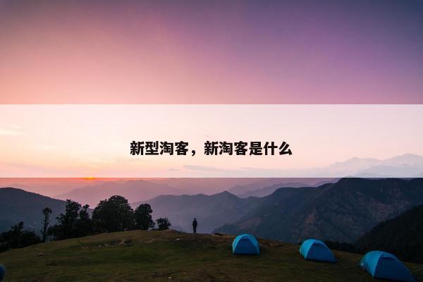 新型淘客，新淘客是什么