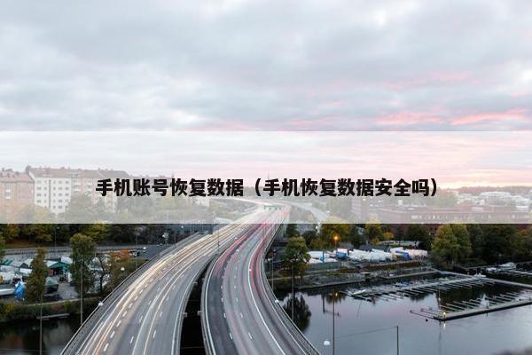手机账号恢复数据（手机恢复数据安全吗）