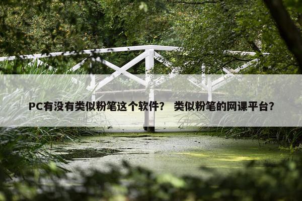 PC有没有类似粉笔这个软件？ 类似粉笔的网课平台？