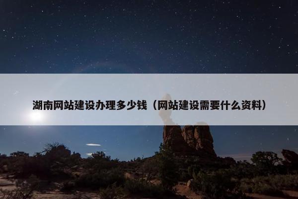 湖南网站建设办理多少钱（网站建设需要什么资料）