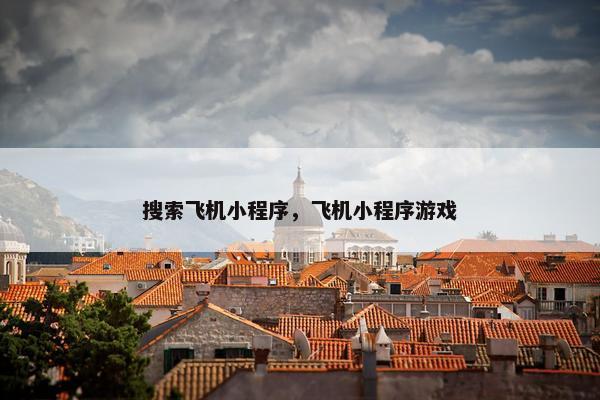 搜索飞机小程序，飞机小程序游戏