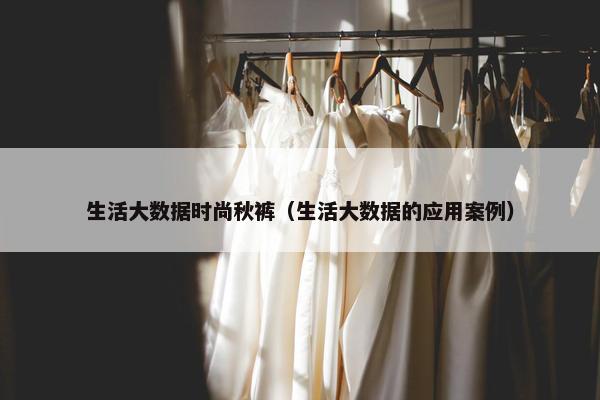 生活大数据时尚秋裤（生活大数据的应用案例）