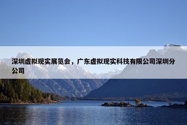 深圳虚拟现实展览会，广东虚拟现实科技有限公司深圳分公司