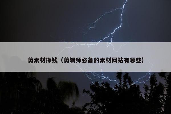 剪素材挣钱（剪辑师必备的素材网站有哪些）